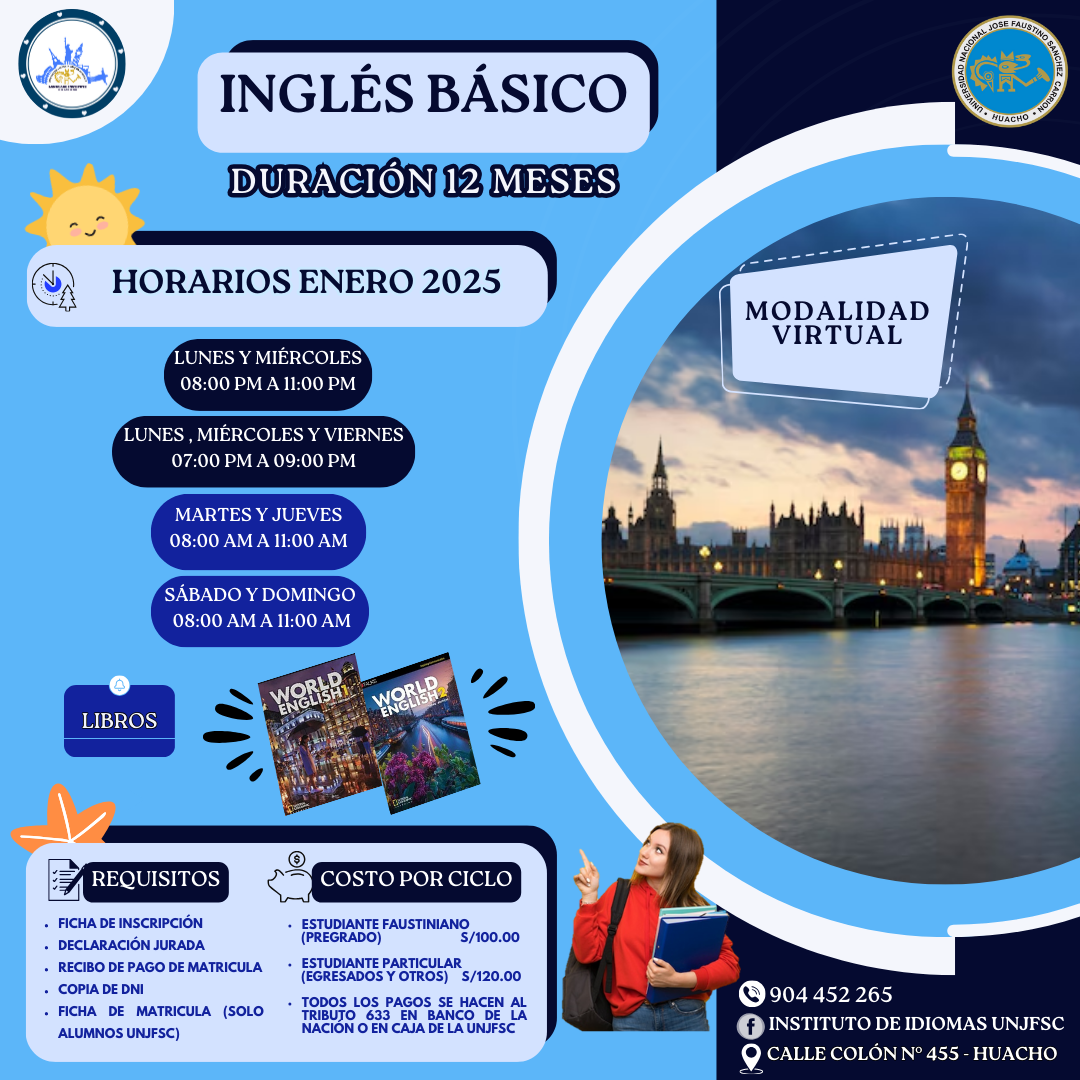 Horario virtual de Ingles