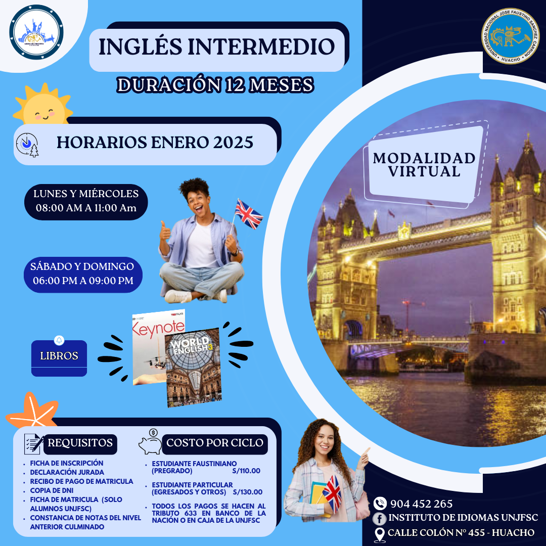 Horario virtual de Ingles