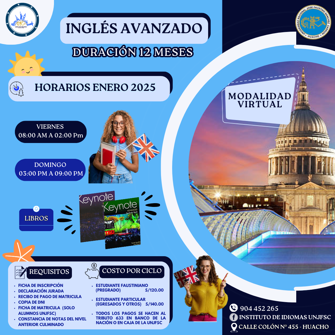 Horario virtual de Ingles