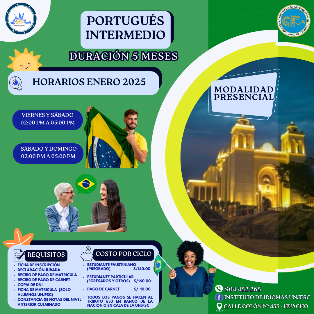 Horario presencial de Portugues