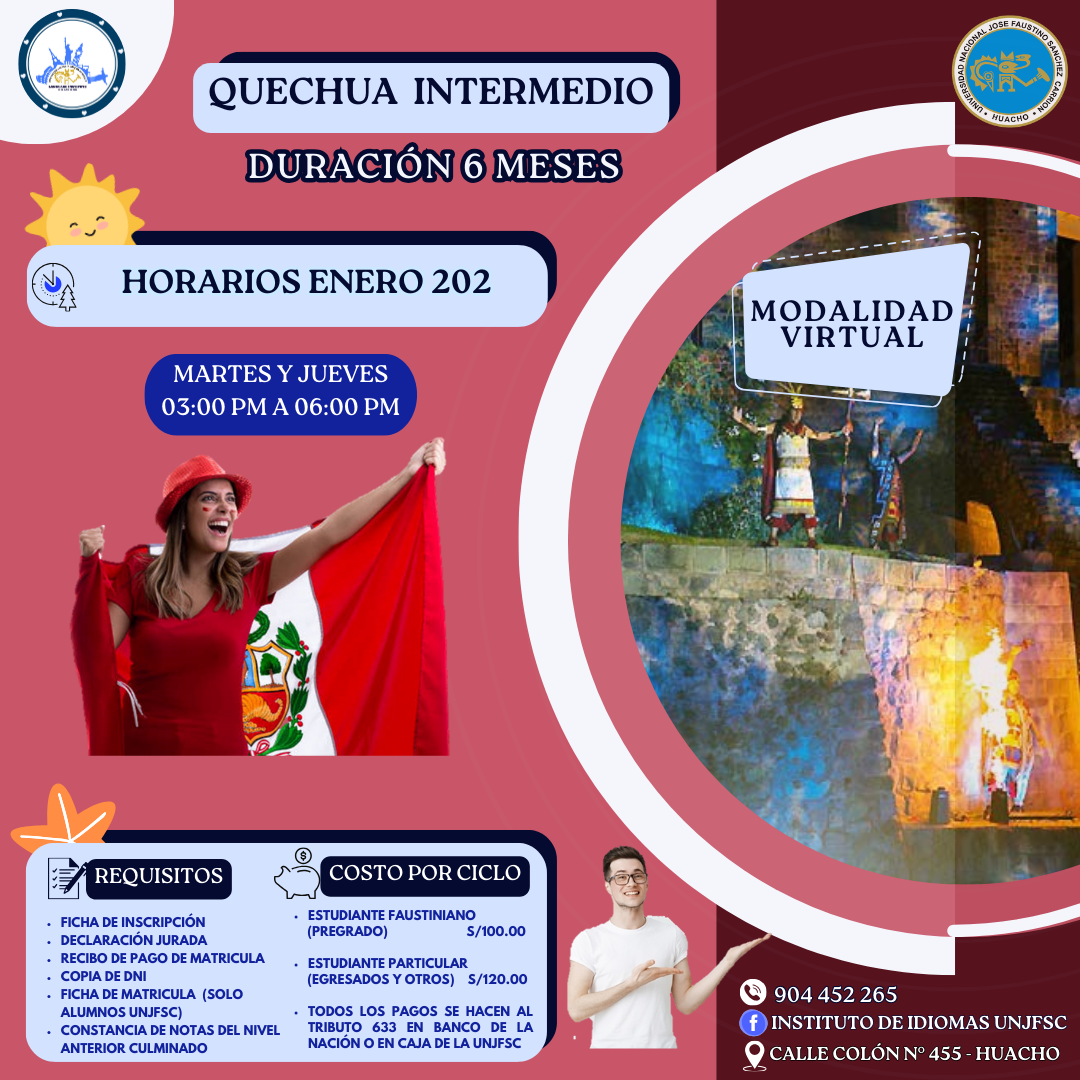 Horario virtual de Quechua